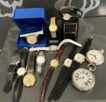 A collection of wristwatches to include three Timex, Two Reflex, a cased Rotary, a cased Sekonda,