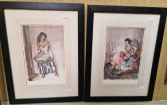 After Sir William Russell Flint RA (1880-1969) Two limited edition prints of Spanish girls, one No.