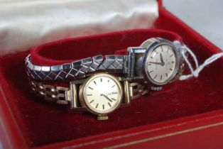 A vintage ladies Omega Stainless Steel Ladymatic bracelet wristwatch with expandable strap, the