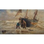 Newyln School (late 19th/ early 20th century) Returning from sea oil on canvas 57cm x 100cm,