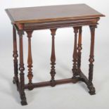 A late 19th century mahogany hall table in the Renaissance Revival style, with baluster column