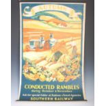 Three vintage Southern Railway advertising posters, after Audrey Weber, comprising 'Summer', '