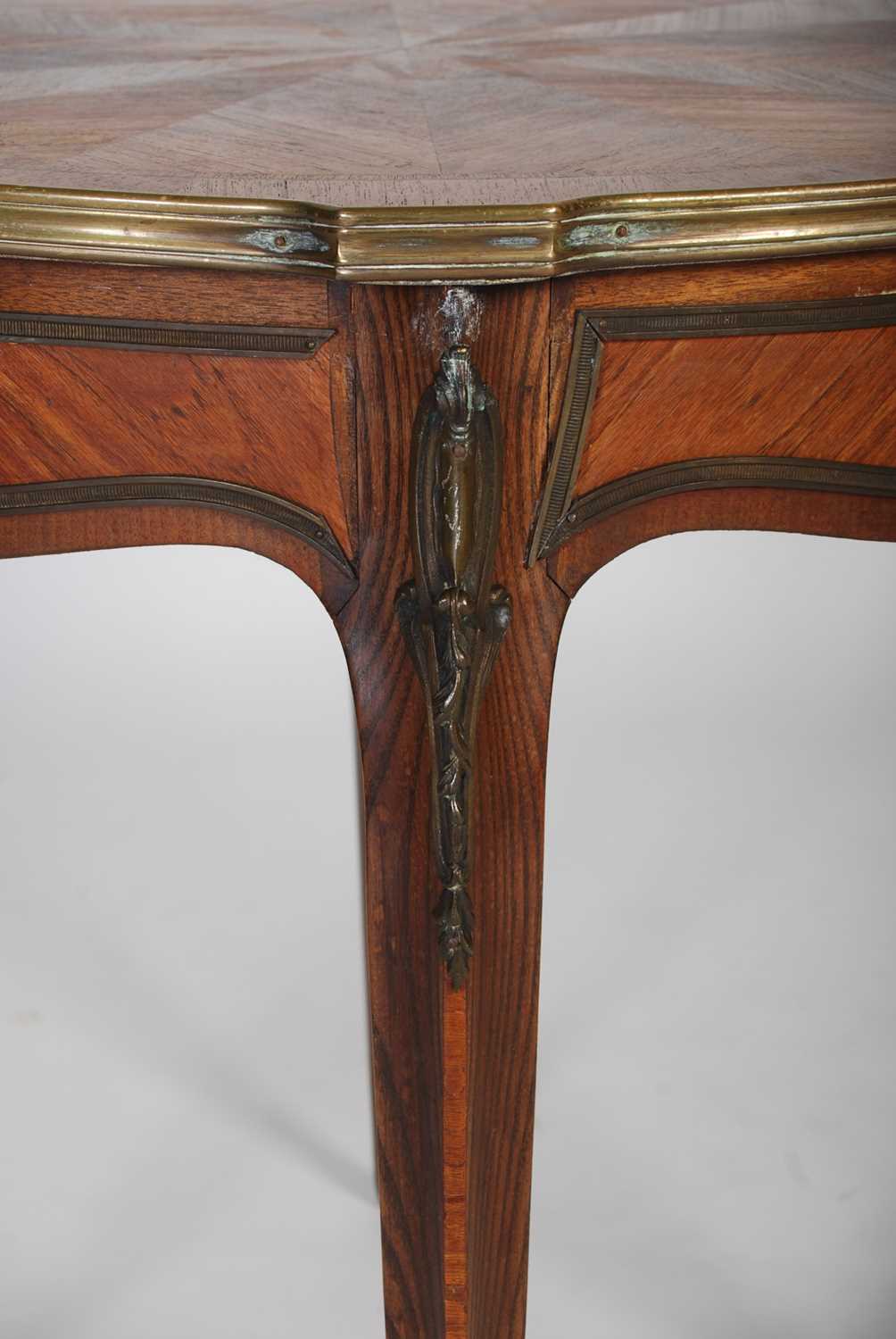 A late 19th / early 20th century French kingwood and gilt metal mounted occasional table, the - Image 3 of 5