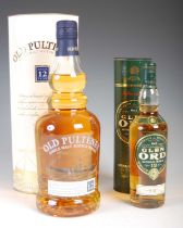 Two bottles of single malt Scotch whisky, to include boxed Old Pulteney aged 12 years, 70cl, 40%