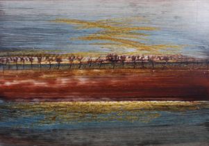 ARR Sir Sidney Nolan C.B.E., O.M., R.A. (Australian, 1917-1992) Landscape with trees colour on