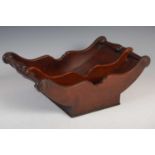 A George III mahogany cheese coaster, 41.5cm wide x 15cm high x 26cm deep.