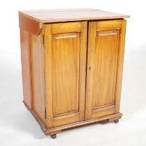A 19th century walnut specimen cabinet, the later detachable rectangular top over a pair of panelled