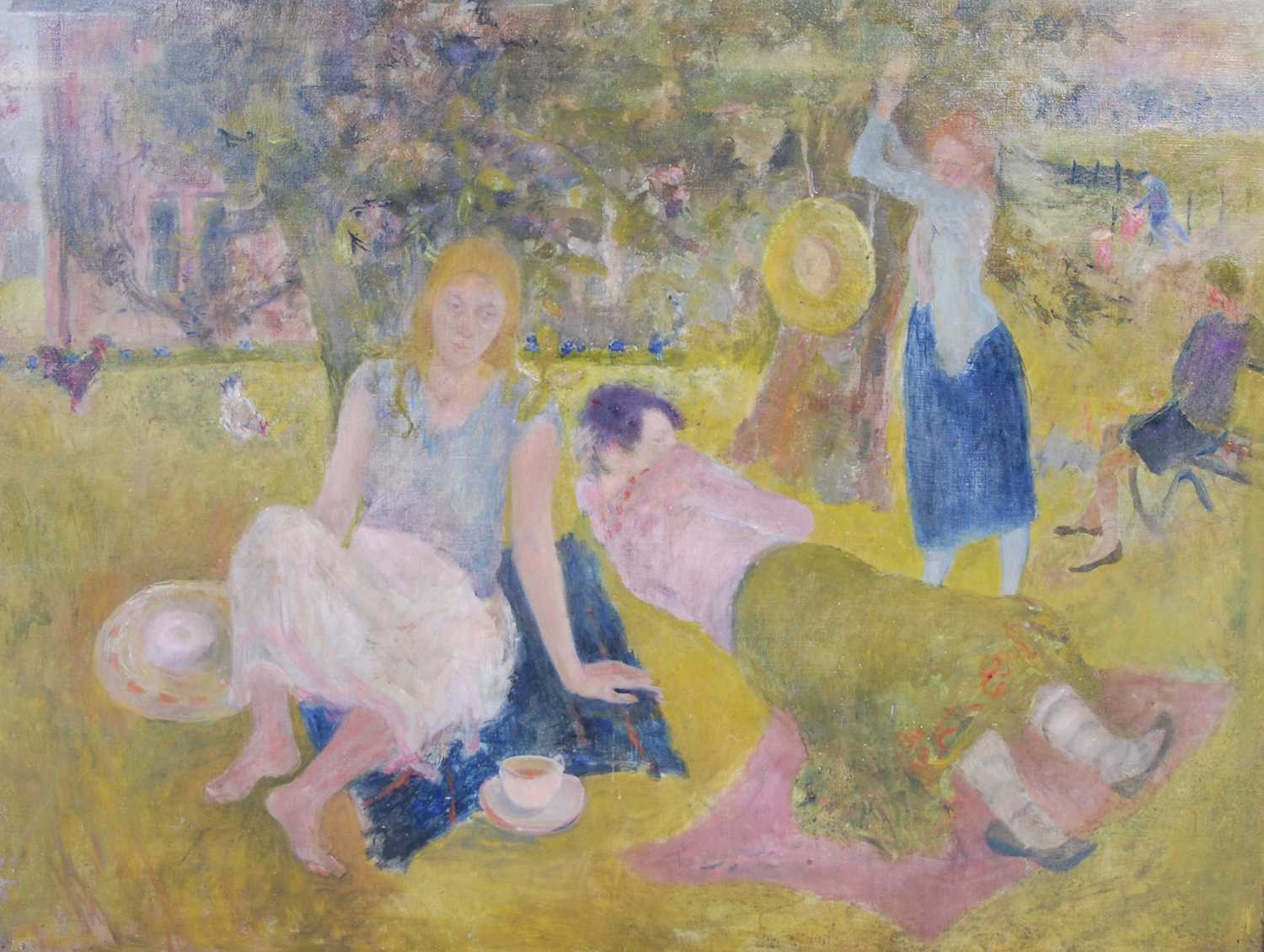 ARR Mary Edmond (b.1929) Summer oil on canvas, signed, inscribed and dated 1953 verso 75cm x