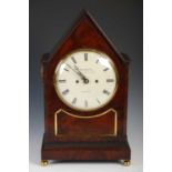 A Regency mahogany and gilt metal mounted bracket clock, Westwood, Princess Street, Leicester