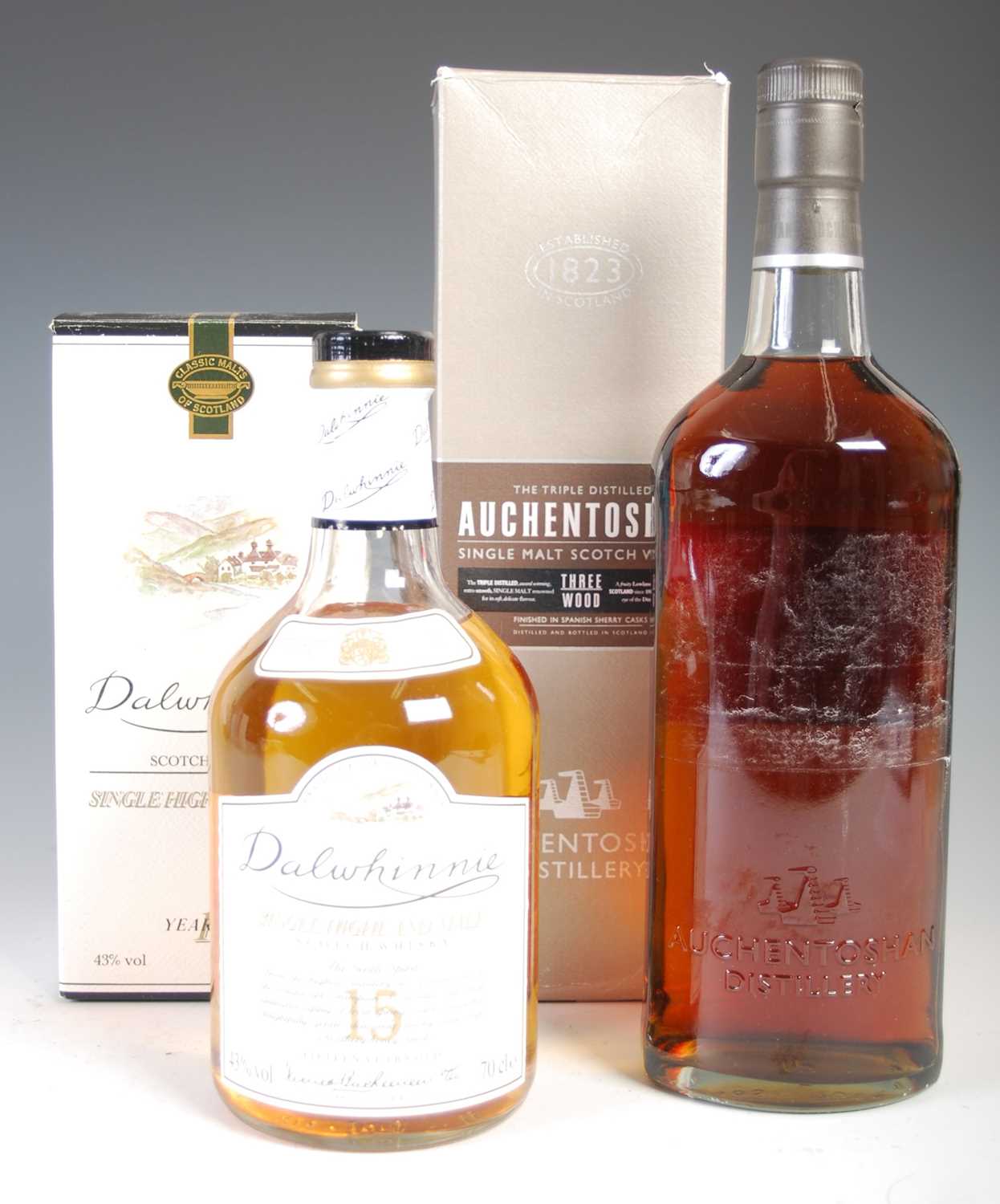 Two boxed bottles of single Highland malt Scotch whisky, to include Dalwhinnie single Highland