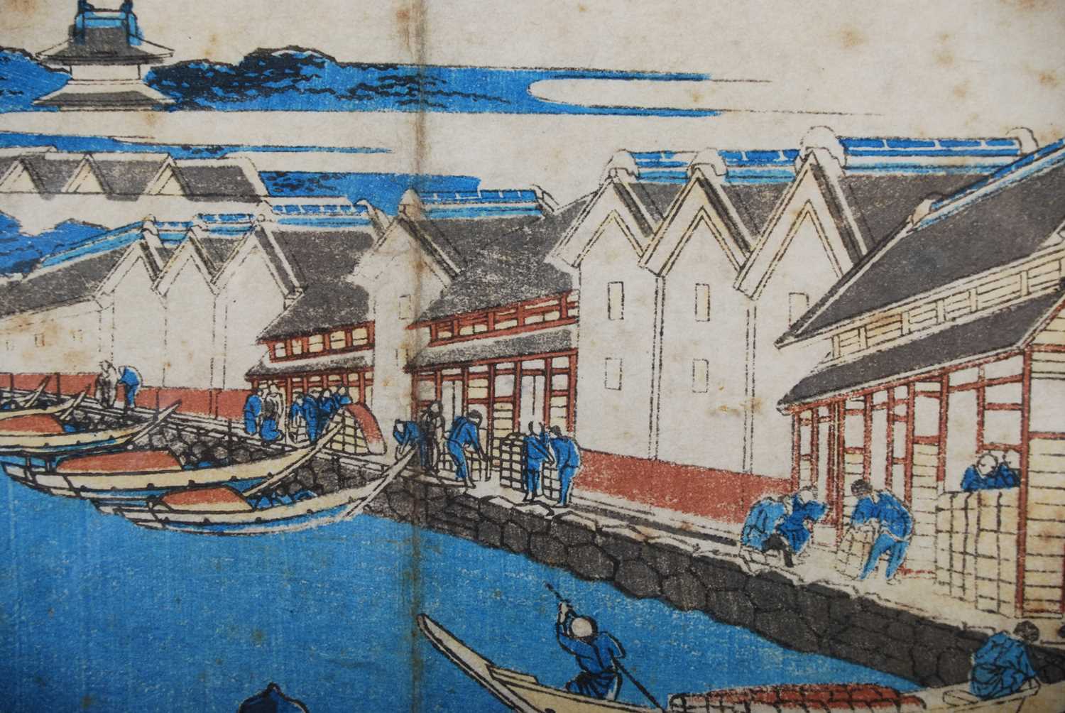 Hokusai, a wood block print, Nihonbashi Bridge in Edo, from the series "Thirty-six views of Mount - Image 5 of 6