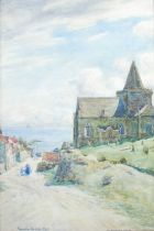 Andrew Black RSW (1850-1913) St. Monans Kirk watercolour, signed lower left and inscribed lower