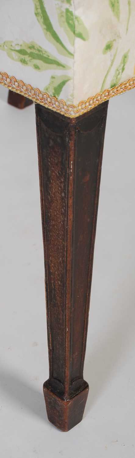 A George III mahogany elbow chair, the shaped top rail above a rectangular back with central - Image 4 of 6