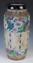 A large Amphora pottery Art Deco vase, decorated with stylised flowers and foliage, printed marks,