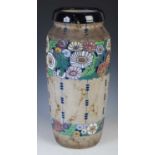 A large Amphora pottery Art Deco vase, decorated with stylised flowers and foliage, printed marks,