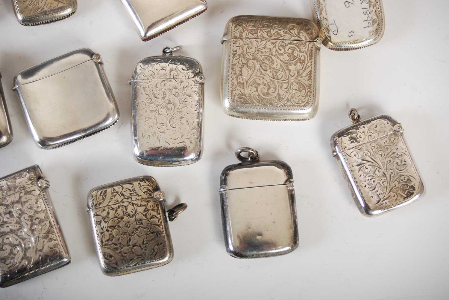 A collection of twenty-two assorted silver vesta holders, 19th century and later, various dates - Image 10 of 11