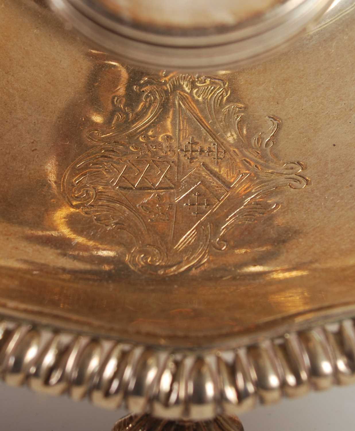 A George III silver chamber candlestick, London 1767, makers mark 'E.C' for Ebenezer Coker, engraved - Image 4 of 6