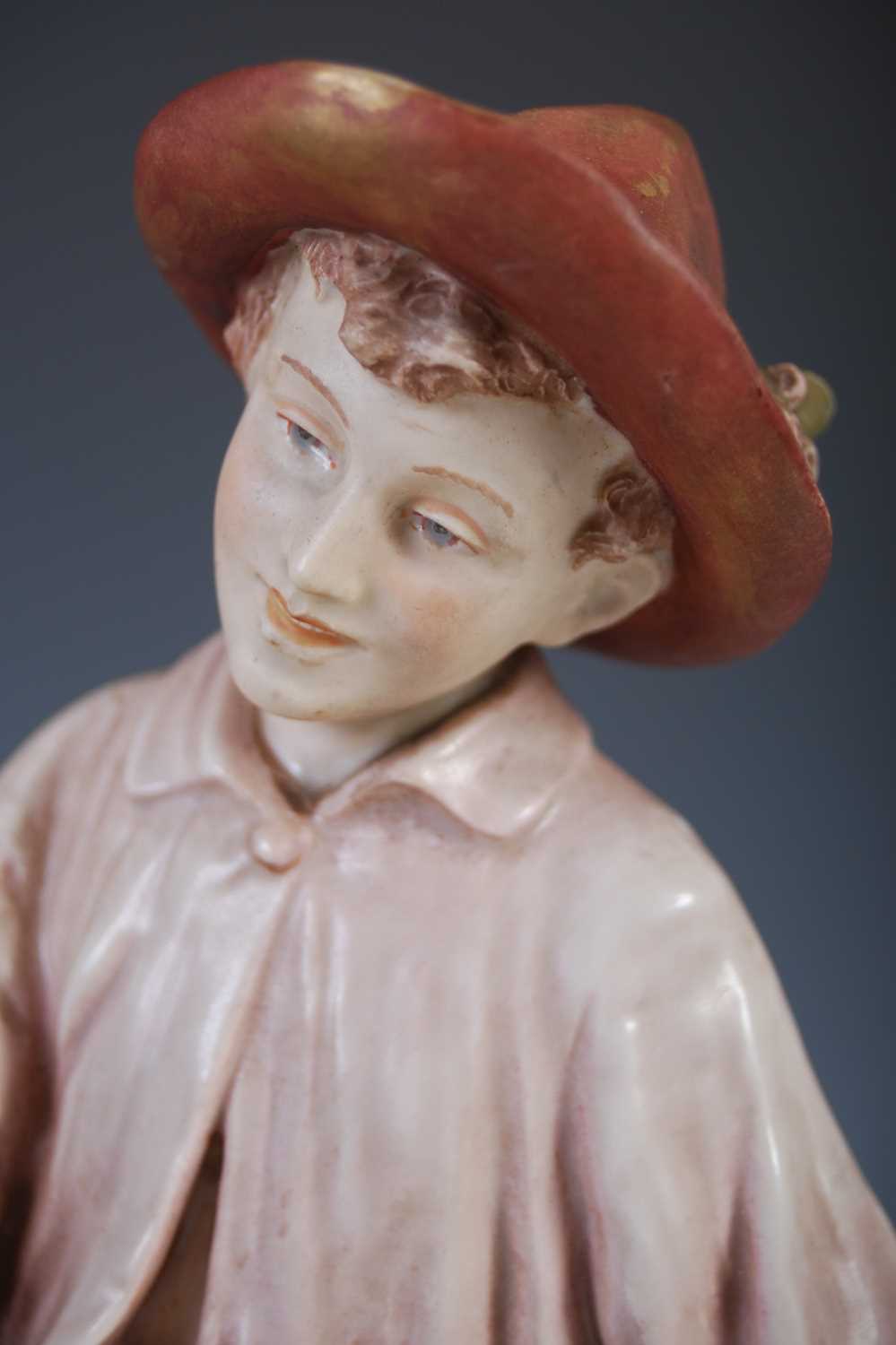 A Royal Dux porcelain figure of a boy riding a donkey, impressed marks, no.1989, 376cm high. - Image 4 of 7