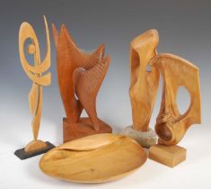 ARR Gillian Falconer, A group of five pieces of mid-20th century modernist sculpture, comprising