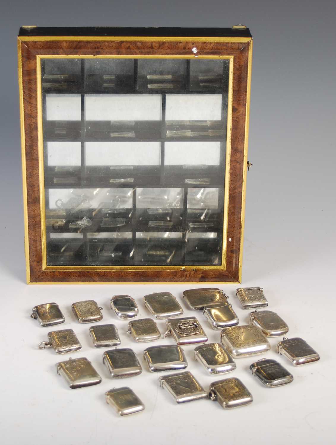 A collection of twenty-two assorted silver vesta holders, 19th century and later, various dates