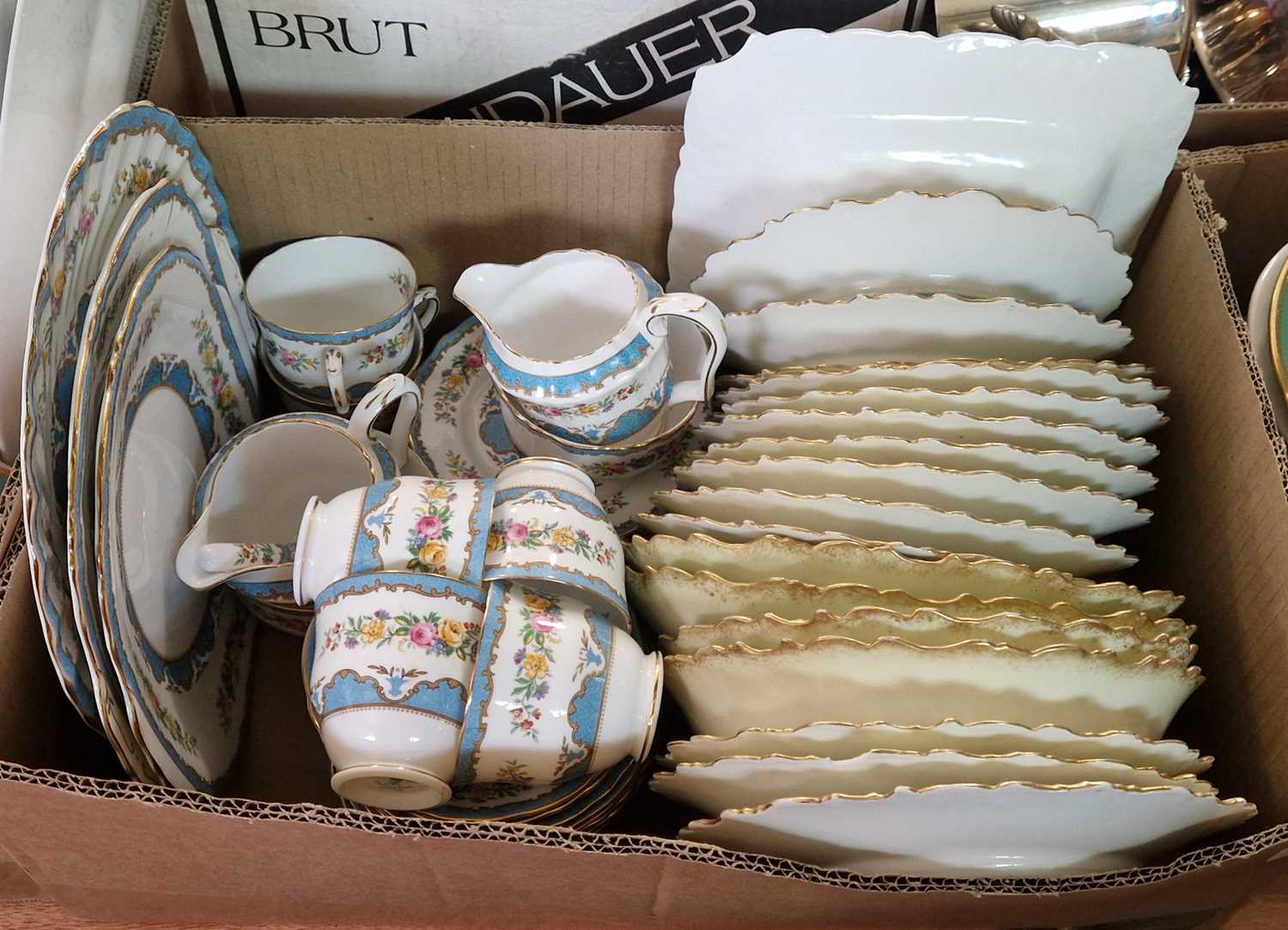 Three boxes of assorted ceramics, mainly tea wares. - Image 2 of 3