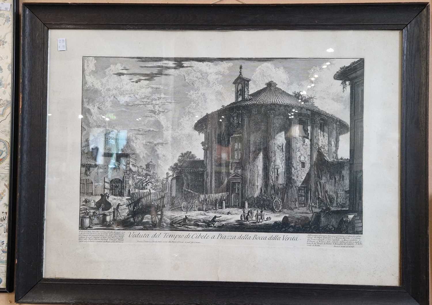 Giovanni Battista Piranesi Verduta Del Tempio Di Cibele from Vedute Di Roma engraving, framed and - Image 3 of 3