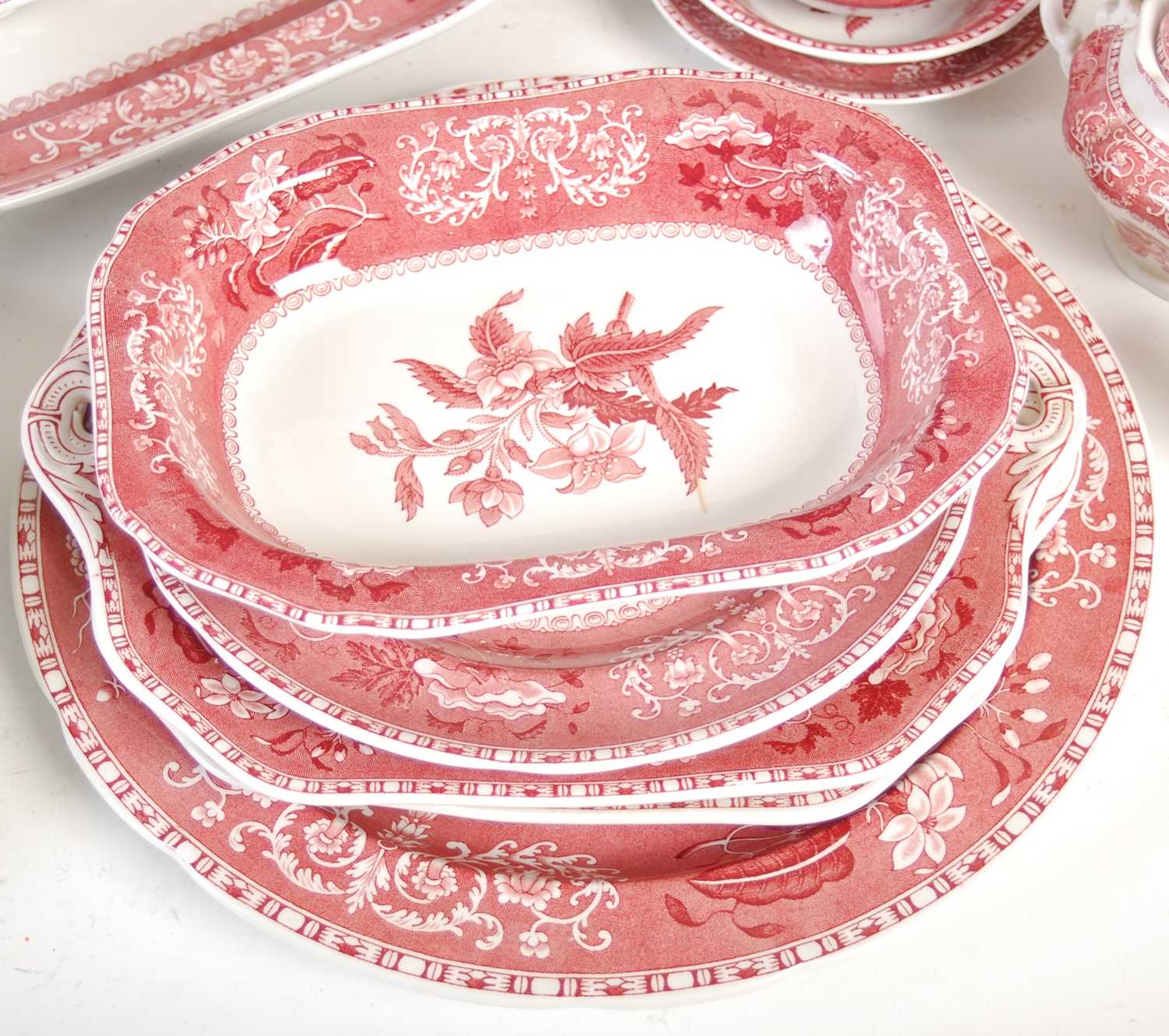 A Spode Camilla pattern part dinner set, printed marks. - Image 2 of 5