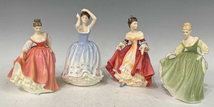 A group of four Royal Doulton lady figures comprising, Fair Lady HN 2835, Fair Lady HN 2193,