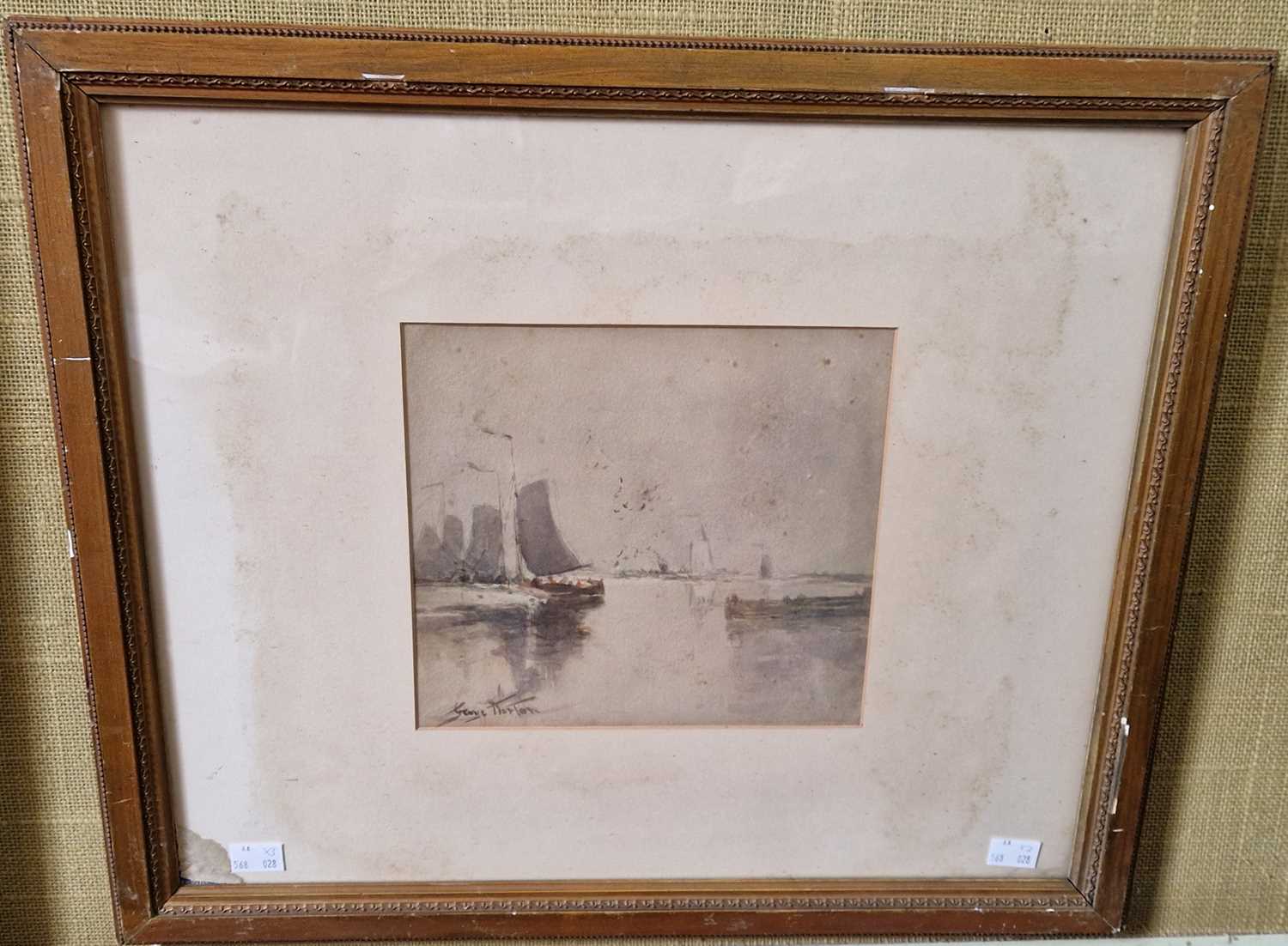 C M Maulay Spring watercolour, signed lower left, inscribed on label verso framed and glazed 59cm - Image 2 of 2