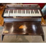 A late 19th/early 20th century portable Harmonium by R.F.Stevens, Manufacturer established 1853,
