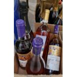 Five bottles of wine to include Jacobs Creek sparkling rosé cuvee 750ml; two St Hilarie cabernet