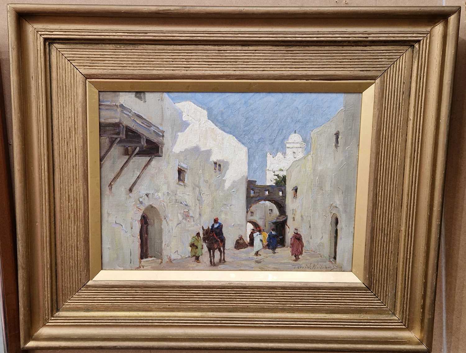 Terrick John Williams (1860-1936) A Street in Tetouan, Morocco oil on canvas, signed lower right,