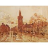 James Watterson Herald (1859-1914) Street scene with figures watercolour, signed lower left 35.5cm x