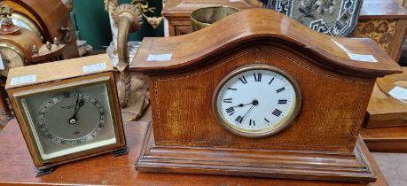 Hamilton & Inches, Edinburgh, an oak cased Elliott clock together with an early 20th century
