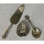 A Victorian silver 1887 Jubilee commemorative spoon, London 1887, makers mark F H, the pierced