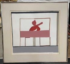 Ian Mason Barr Line Framer gouache, signed lower right, dated '71, inscribed lower left 43cm x 48.