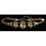 A high carat gold scarab beetle bracelet, gross weight 13.2 grams.