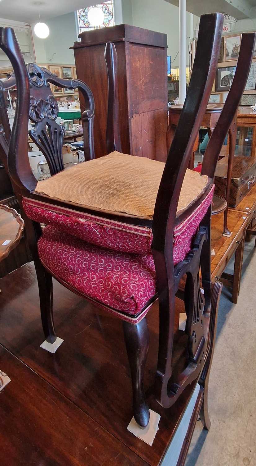 A group of furniture to include reproduction two door side cabinet, mahogany open bookcase, - Image 5 of 6