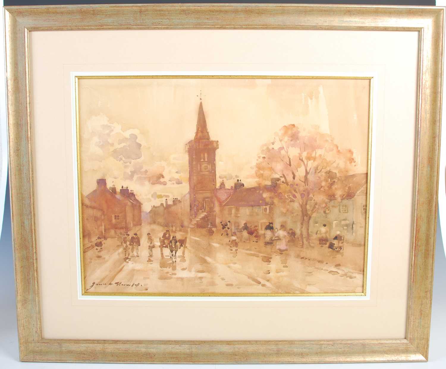 James Watterson Herald (1859-1914) Street scene with figures watercolour, signed lower left 35.5cm x - Image 2 of 5