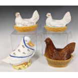 A Beswick pottery nesting hen, with impressed marks to base BESWICK ENGLAND 2306, 20cm high,