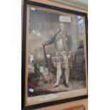 After I Hoppner R.A. The Right Hon. Adam Duncan, engraving, by Jas. Ward, 66cm x 46cm, framed and