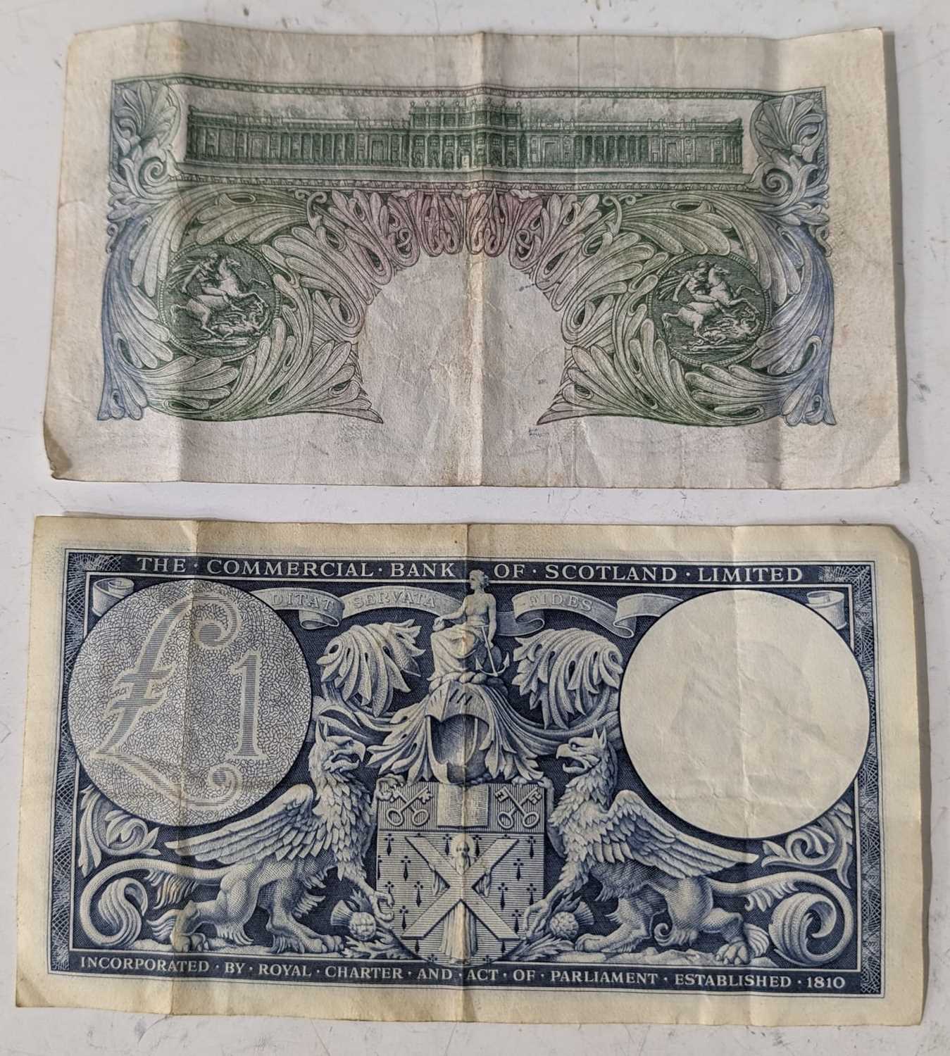 Banknotes - a Bank of England one pound note, serial number U04C465921 and The Commercial Bank of - Image 2 of 2