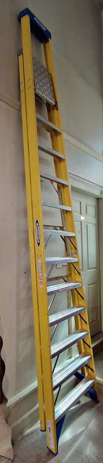 Werner, a tall set of safety ladders.