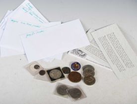 A collection of assorted vintage coinage and bank notes, to include two Royal Bank of Scotland