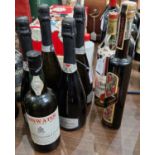 Seven bottles; Four Pino Grigio Vino Spumante Brut, 750ml, one Asbach Uralt Brandy 24 1/2 fl.oz, one