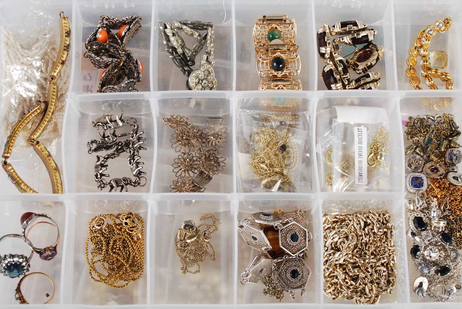 Three boxes of assorted costume jewellery to include pearl necklaces, assorted bracelets, - Image 3 of 4