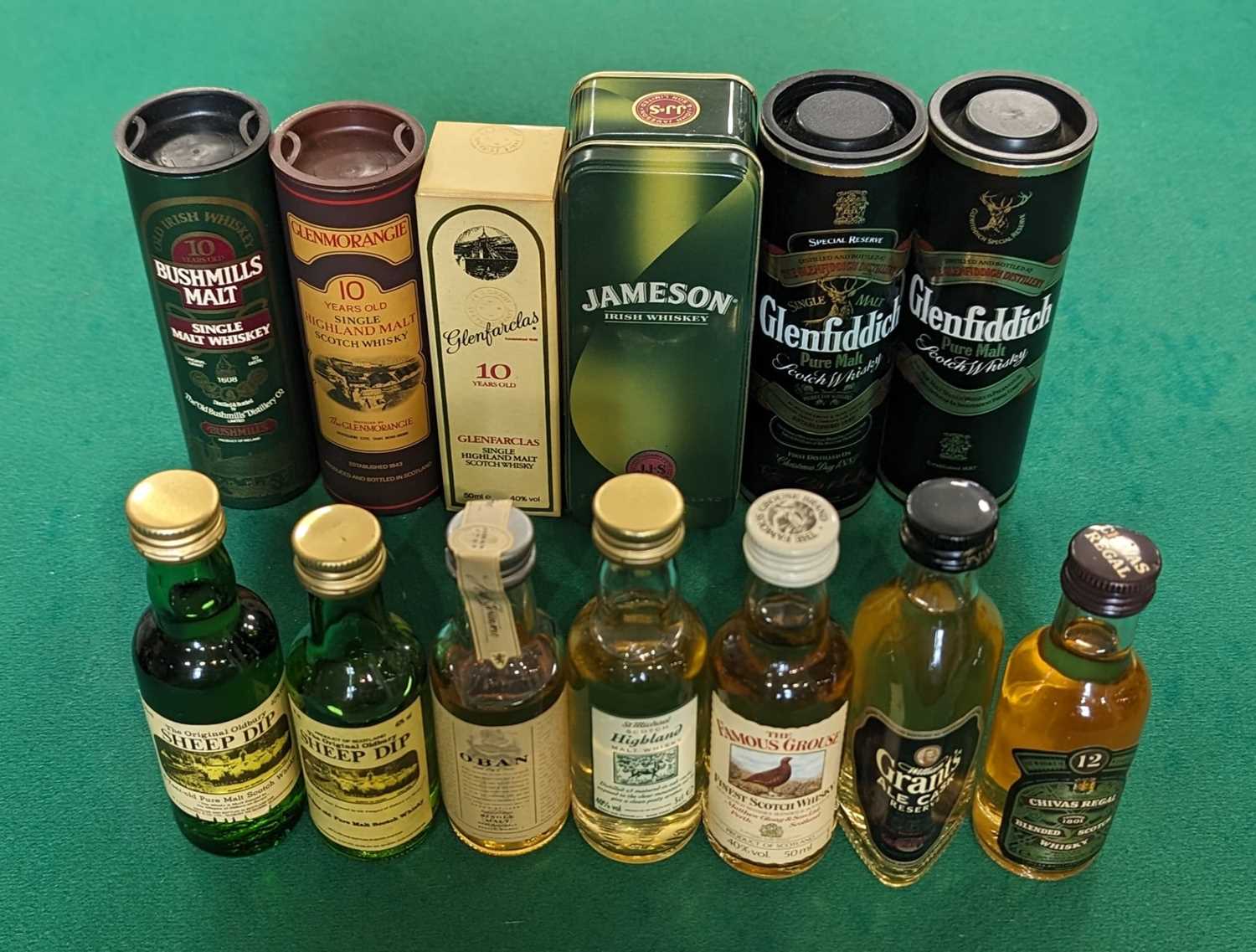 A collection of assorted whisky miniatures to include Connoisseur's Choice Highland single malt