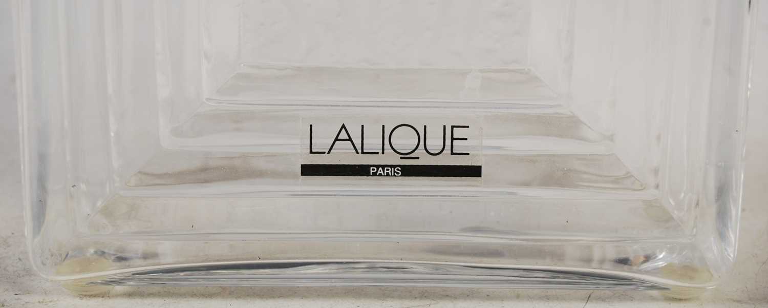 Lalique, a clear and frosted glass 'Three Nudes' decanter and stopper, 20cm high. - Image 3 of 3