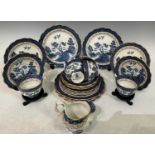 A 20th century Booths "Real Old Willow" pattern part teaset, pattern number A8025, together with a