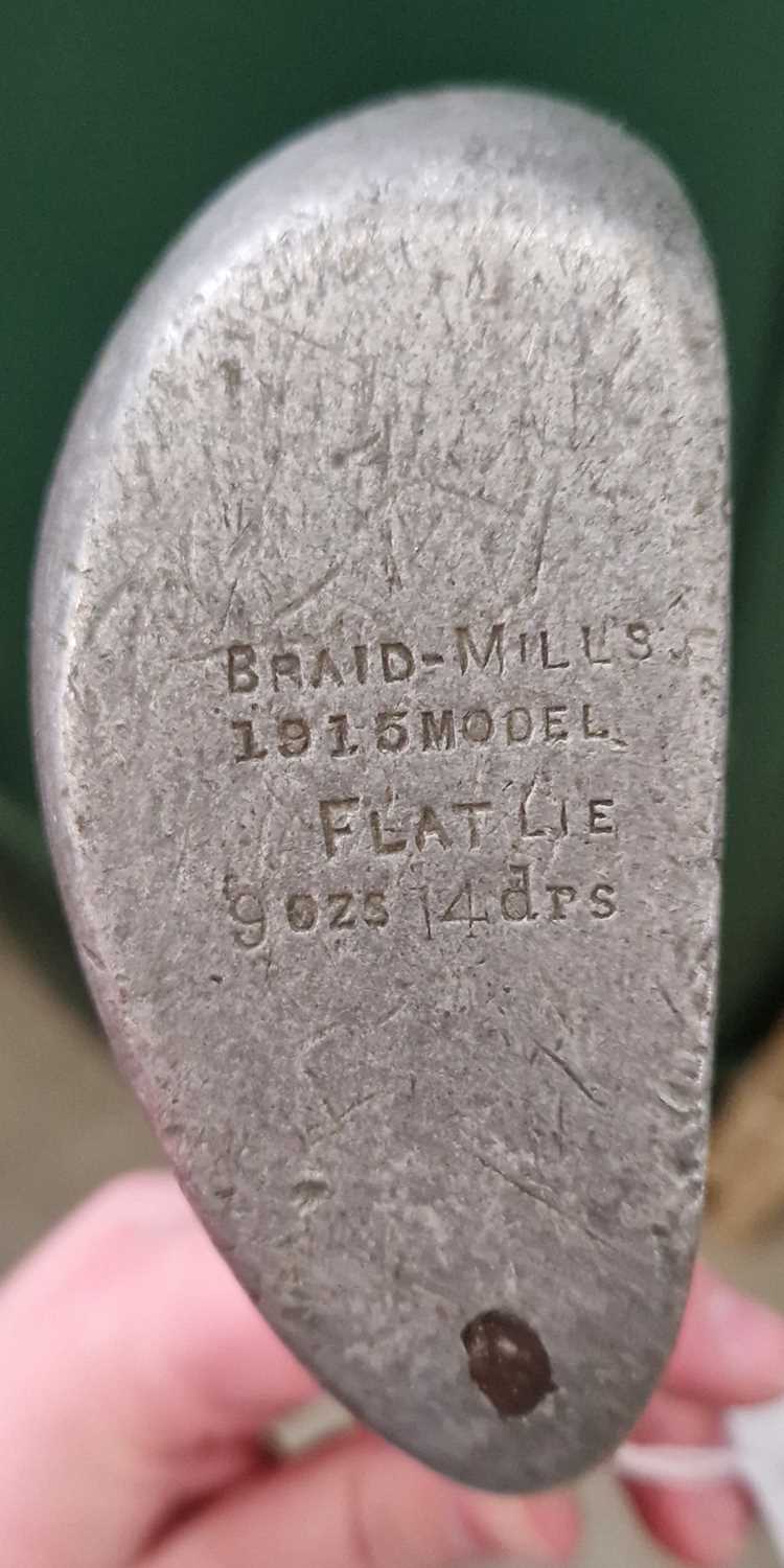 An early 20th century Hickory shafted golf putter, the Braid-Mills 1915 model. - Image 2 of 3